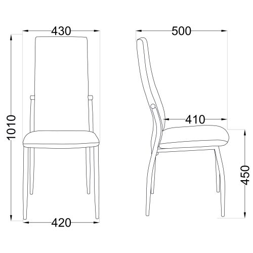 картинка Стул Denver, черный, экокожа