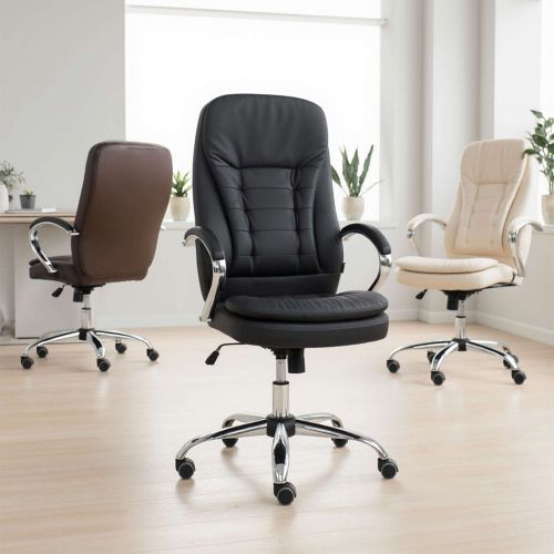 картинка Кресло поворотное Richard New, коричневый, экокожа