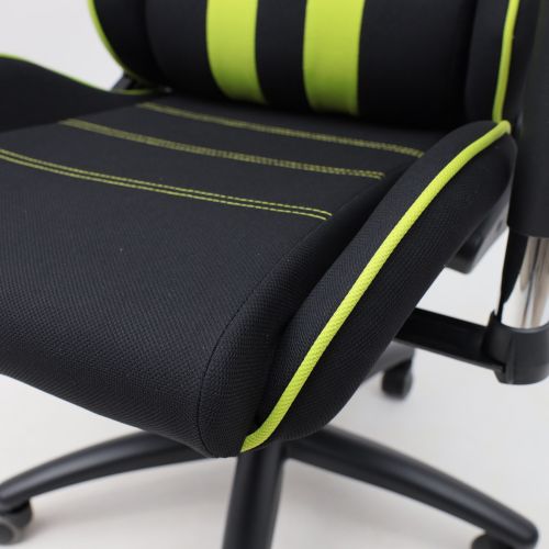 картинка Кресло поворотное Infiniti, зеленый + черный, ткань