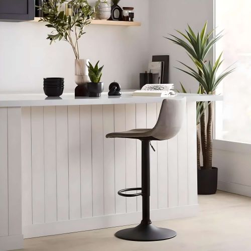 картинка Стул барный Madrid, серый, ткань