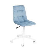 Кресло поворотное AV 246, голубой, бархат фотография