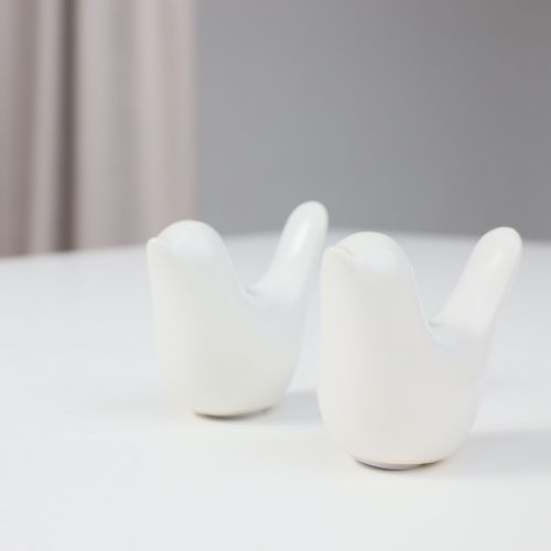 картинка Статуэтка декоративная BIRD 2, белый, 7,8*3,5*6,3cм