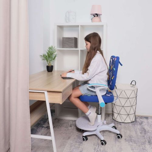 картинка Кресло поворотное Catty, синий космос, ткань