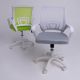 картинка Кресло рабочее, поворотное RICCI NEW, white, ткань/сетка, светло-серый