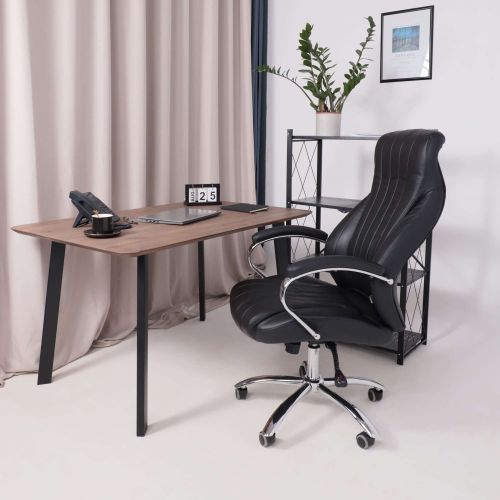 картинка Кресло поворотное MASTIF, натуральная кожа, черный