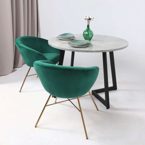 картинка Кресло Amur, зеленый, велюр