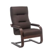Кресло-качалка Leset Оскар, коричневый, ткань фотография