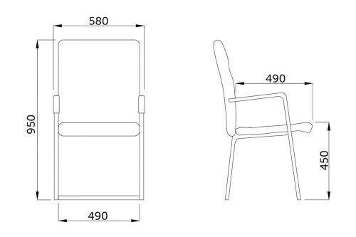 картинка Стул Picasso, чёрный, экокожа