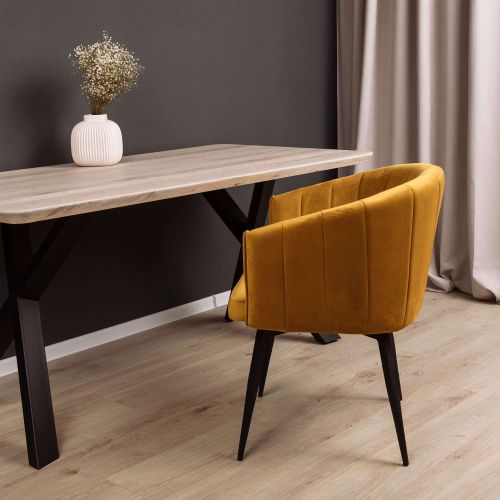 картинка Кресло Melon, поворотное, карри, велюр