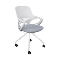 Кресло поворотное Indigo, светло-серый, ткань-сетка фотография