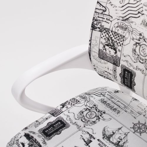 картинка Кресло поворотное Ricci, серый, кругосветное путешествие, ткань