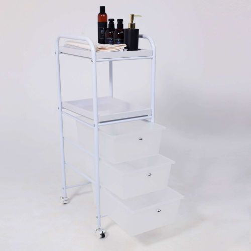 картинка Полка-тележка PLUTON, белый+белый