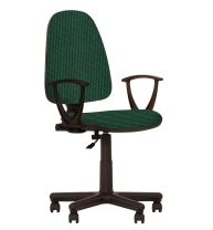 Кресло поворотное Престиж, зеленый, ткань фотография