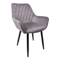 Кресло Pablo, светло-серый, велюр фотография