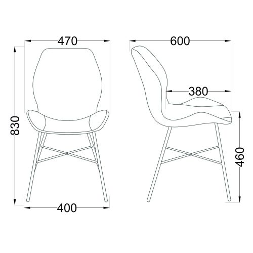 картинка Стул RIO, светло-коричневый велюр HCJ-11/бук