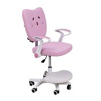 Кресло поворотное Catty, котенок розовый, ткань фотография
