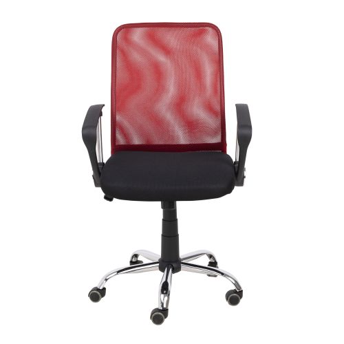 картинка Кресло поворотное Gamma, красный + черный, сетка + ткань