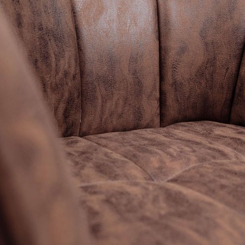 картинка Кресло BARREN, поворотное, ткань, винтажный коричневый/черный