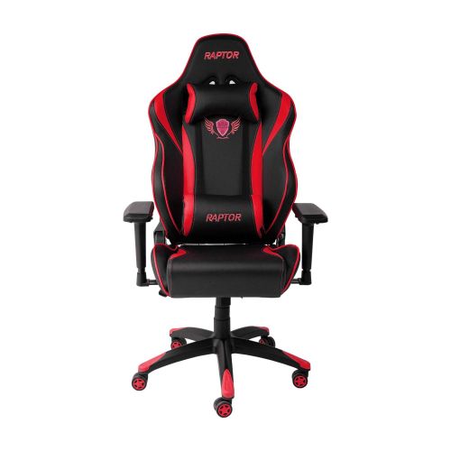 картинка Кресло поворотное Raptor, красный + черный, экокожа