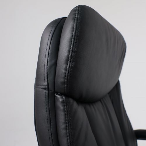 картинка Кресло поворотное LEONARDO, натуральная кожа , чёрный