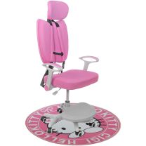 Кресло поворотное Twins, розовый, ткань фотография