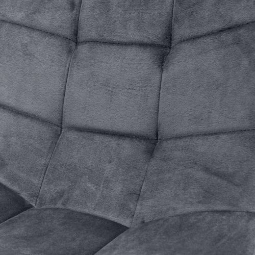 картинка Стул барный Mia, темно-серый, велюр