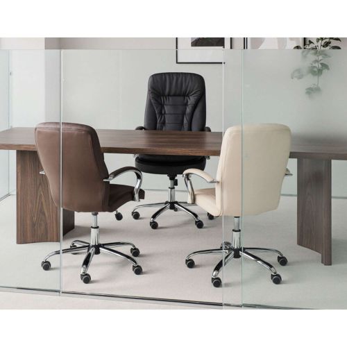 картинка Кресло поворотное Richard New, коричневый, экокожа