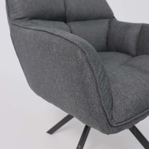 картинка Кресло Virginia, поворотное, темно-серый, ткань