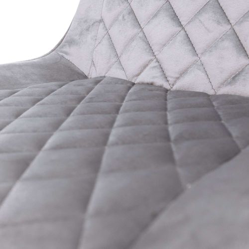 картинка Стул барный Leros, светло-серый, велюр