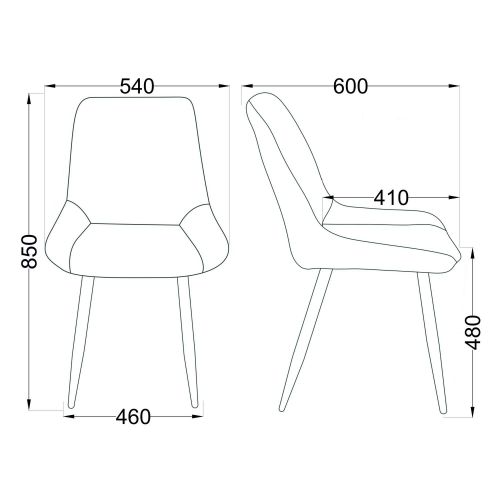 картинка Стул Darren, кирпичный, велюр