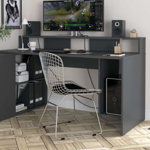 картинка Стол компьютерный Интерлиния СК-13, антрацит, лдсп