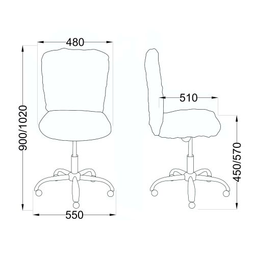картинка Кресло поворотное Fluffy, мятный, искусственный мех