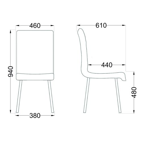 картинка Стул Mira, светло-серый, велюр