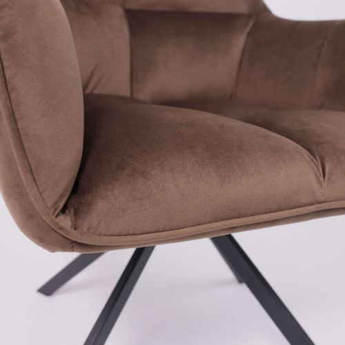 картинка Кресло Virginia, поворотное, шоколадный, велюр