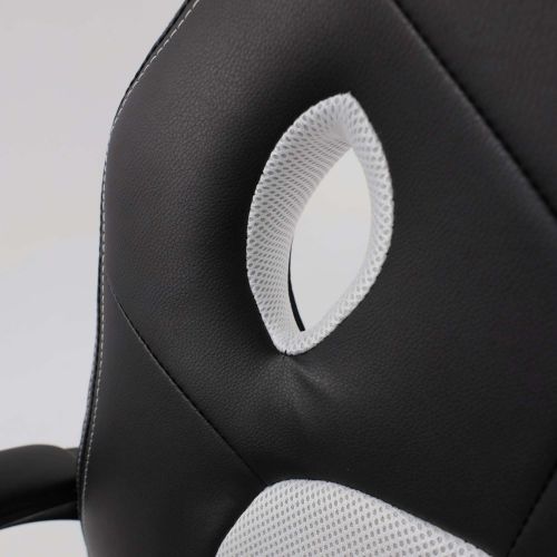 картинка Кресло поворотное Flaviy, черный/серый/белый, ткань