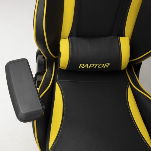 картинка Кресло поворотное Raptor, желтый + черный, экокожа