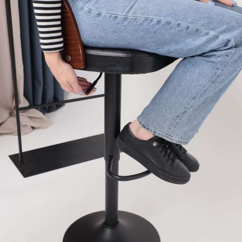 картинка Стул барный BRUNO, черный/черный