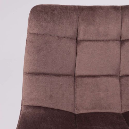 картинка Стул барный Mia, коричневый, велюр