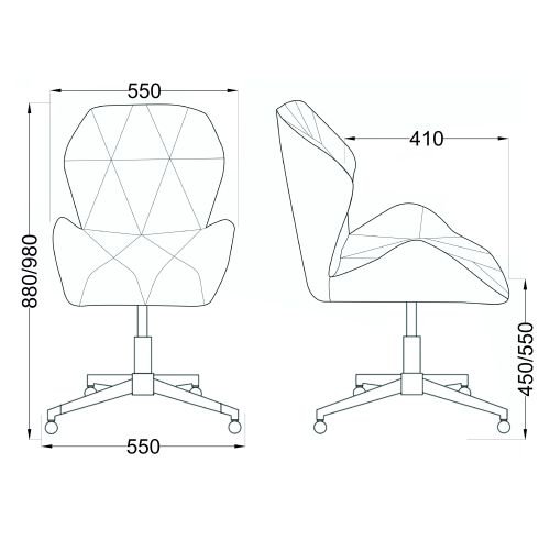 картинка Кресло поворотное Trix, серый, ткань