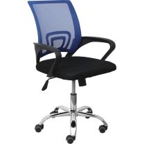 Кресло поворотное Ricci New, синий, сетка фотография