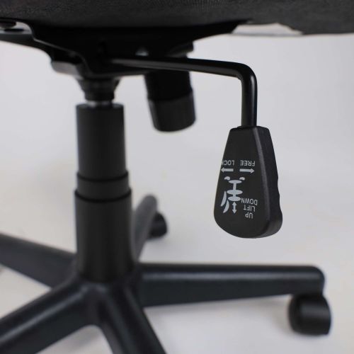 картинка Кресло поворотное Flaviy, черный/серый/красный, ткань