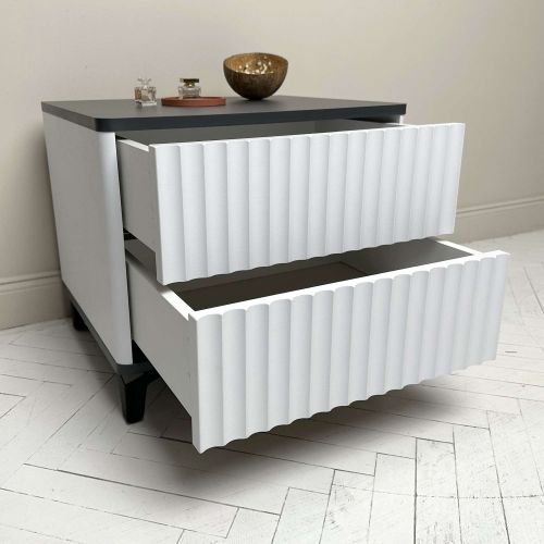 картинка Стол-консоль Royal-5003, белый + металл бруклин, мдф пленочный + лдсп