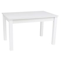 Стол раздвижной Васанти-с, 120(160)*80, белый глянец, лдсп + стекло фотография