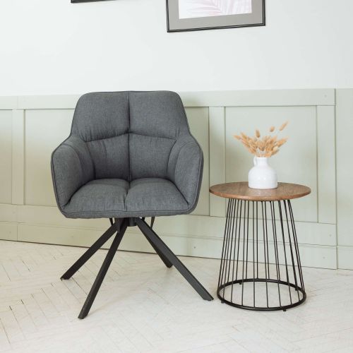 картинка Стол журнальный Flip, орех, мдф, диаметр 40 см