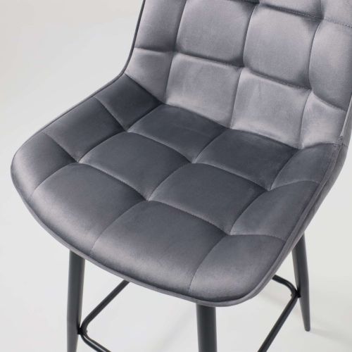 картинка Стул полубарный Linx, темно-серый, велюр