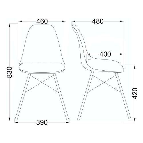 картинка Стул Kord, белый, пластик