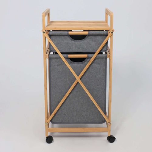 картинка Стойка для белья LAVENDER  бамбук+серый