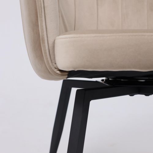 картинка Кресло MELON, поворотное, бежевый велюр/черный