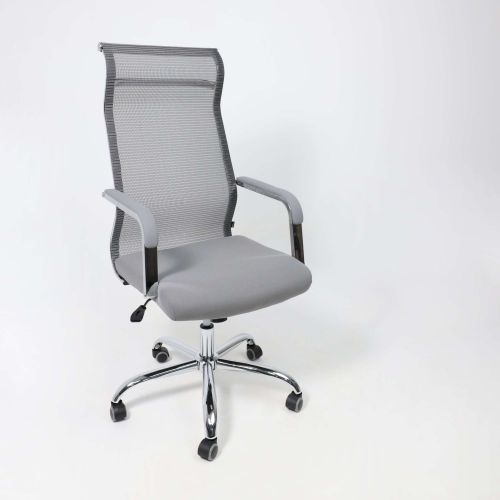 картинка Кресло поворотное Grid, серый, армированная сетка