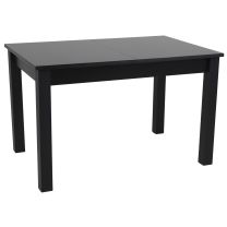 Стол раздвижной Васанти-с, 120(160)*80, черный глянец, лдсп + стекло фотография